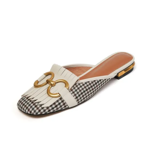 Тапочки для дома с резиновым подошвой и принтом Peach женские