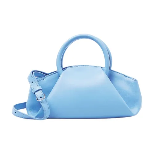 COS Коровья кожа Сумка через плечо Сумка Мини Женская Синяя