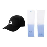 Черные шапки и кепки + синие и белые охлаждающие рукава