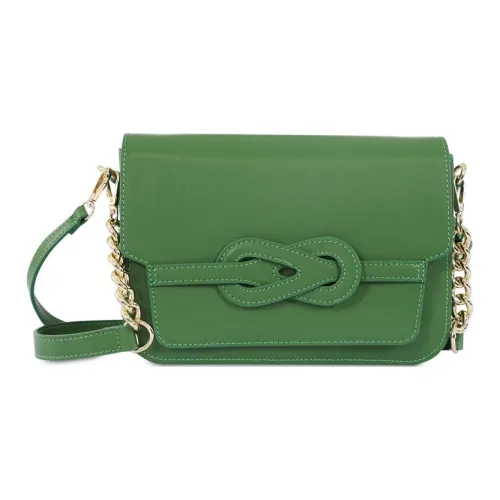 Folli Follie Сумка через плечо из кожи среднего размера женская зеленая