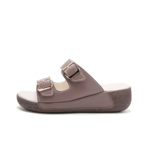 Reivanti Резиновая подошва Slip-resistant Слипоны Женские Камео Коричневый