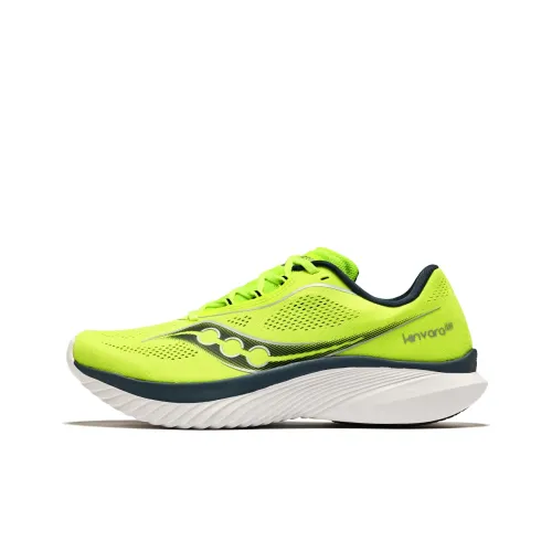 Saucony Kinvara Elite 15 Беговые кроссовки Низкий топ Неоновый зеленый синий Мужской