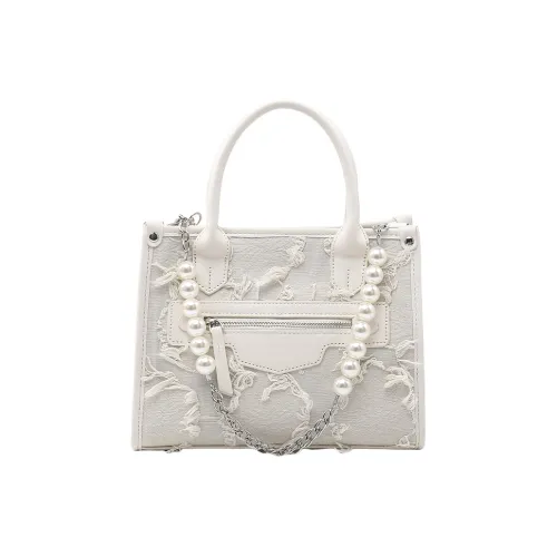 PESASRIE Ткань Одно Плечо Сумка Стандартная Женская Экрю