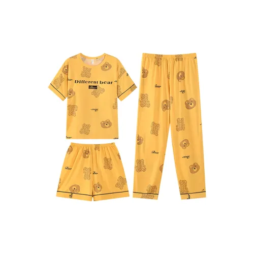 Empowering Words Пижамный комплект Женский Желтый