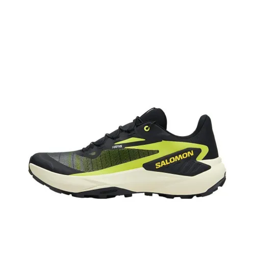 SALOMON Genesis Slip-resistant Abrasion-resistant Low Top Streetwear Men's Black Yellow Green SALOMON Genesis Противоскользящий Устойчивый к истиранию Низкий Топ Уличная обувь Мужская Черный Желтый Зеленый