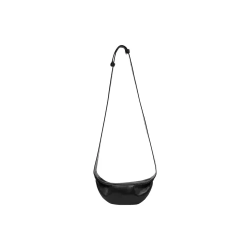 COS Sheepskin Полумесяц Сумка через плечо Мини Женская Черная