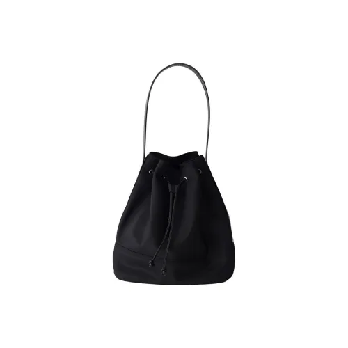 NOTHING WRITTEN Нейлоновая ведрообразная сумка сумка сумка через плечо стандартная женская черная