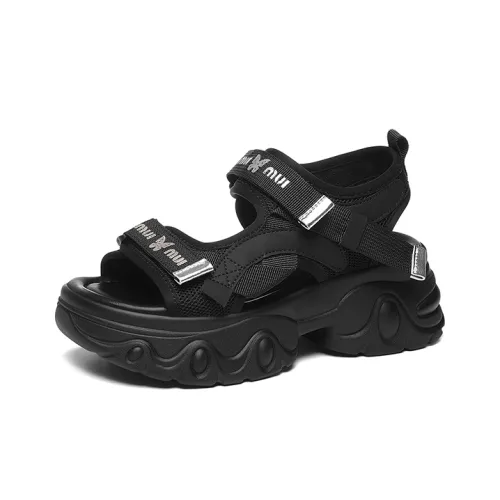 Golden Silk Rabbit Пляжные сандалии Женские Черный