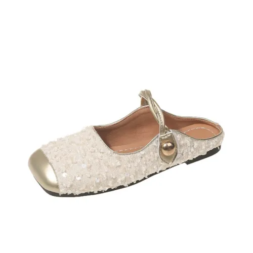 Тапочки для дома с принтом персика женские