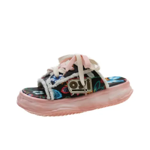 Слипоны с принтом Peach женские