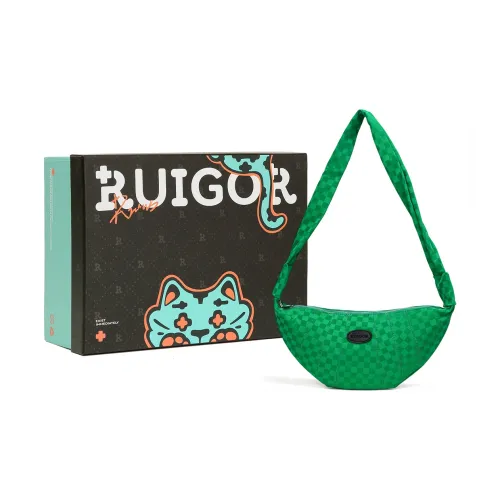 RUIGOR Сумка через плечо унисекс черная зеленая