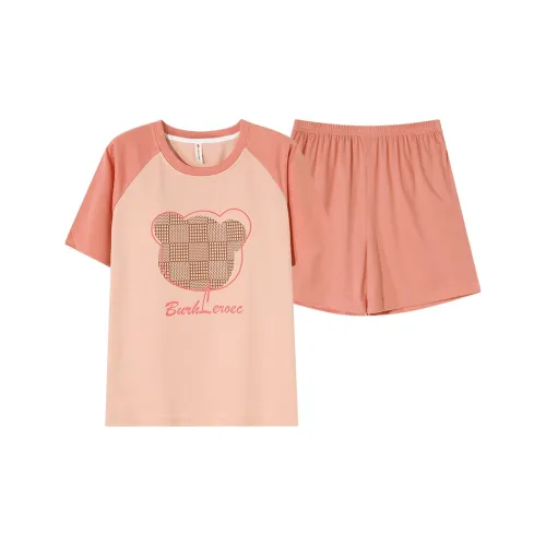 The Story Of The Flower Season Пижамный комплект Женские Имбирно-желтый