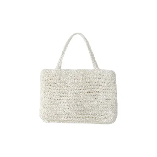 NOTHING WRITTEN Район с полиэстером и акрилом вязаная сумка сумка женская цвет слоновая кость