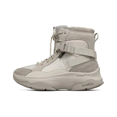 Skechers On The GO Fle Термический Водонепроницаемый Устойчивый к Износу Короткий Аутдор Женские Белый Серый