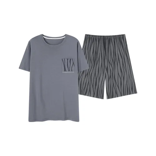 The Story Of The Flower Season Пижамный комплект Мужской цвет темно-сланцево-серый