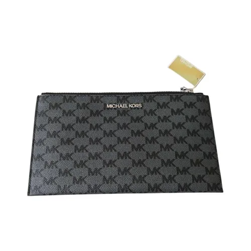 MICHAEL KORS Jet Set Покрытый холст Клатч Женские Черный