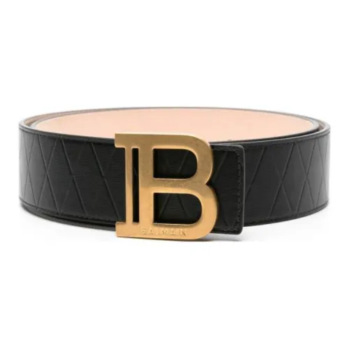 BALMAIN Однотонный украшение плавная застежка кожа ремни женский черный