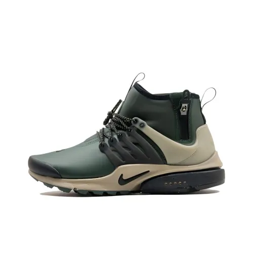 Nike Air Presto MID Utility 'Гроув зеленый' Амортизаторы Shock Absorbers Противоскользящий MID Топ Спортивная повседневная обувь Мужская Серый Зеленый
