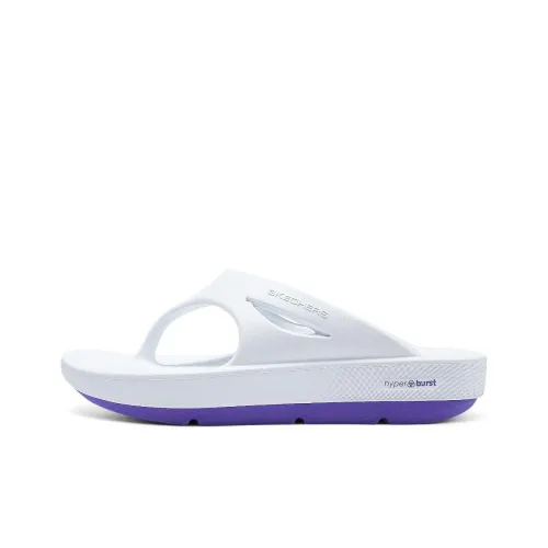 Skechers ON THE GO Устойчивые к истиранию Шлепанцы Женские Белые Фиолетовые