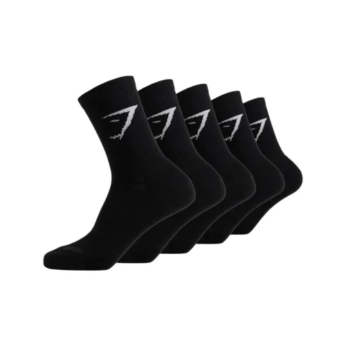 GYMSHARK Черные 5 пар Женские носки MID до икры