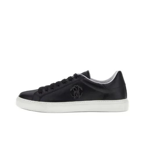 Roberto Cavalli Monogram RC Low Top Скейтборд Кроссовки Мужские Черные