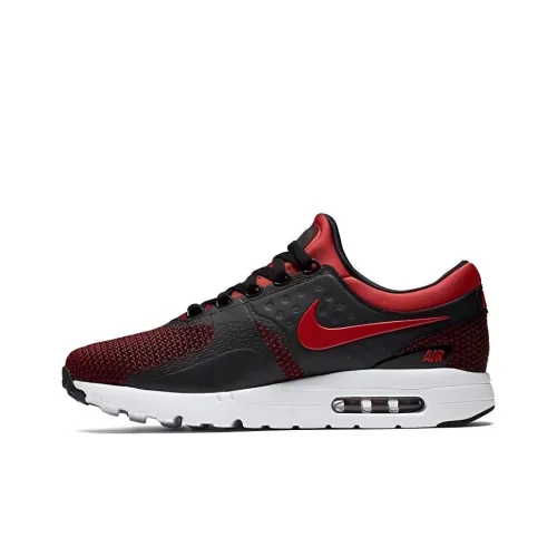 Nike Air Max ZERO Low Топ Повседневные Беговые Кроссовки Мужские Черные Красные