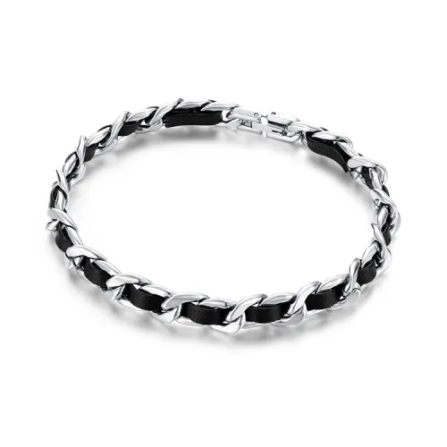 TIG Кожа Кубинский браслет Унисекс