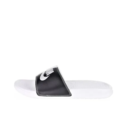 nike Benassi Резина Подошва Шлепанцы Унисекс Черный Белый