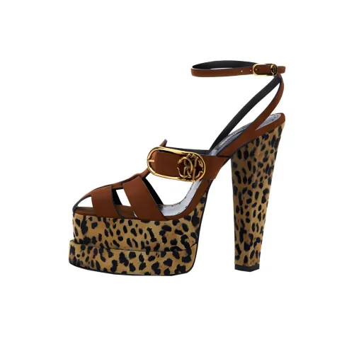 Roberto Cavalli One Ремень Сандалии Женские Темно-Коричневый