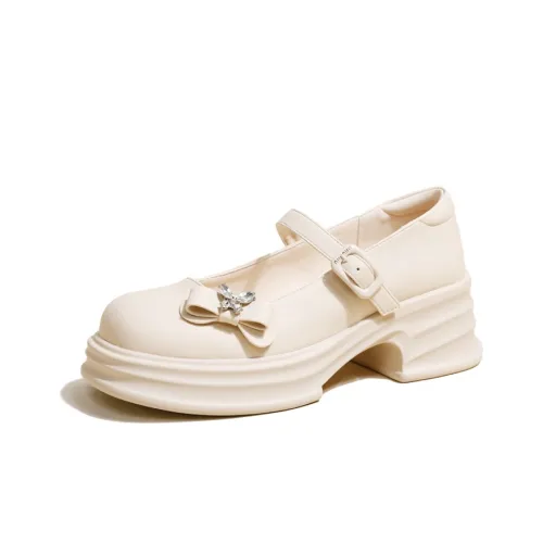 Ouumeis Грубый каблук Мэри Джейн туфли 5,5 см женские