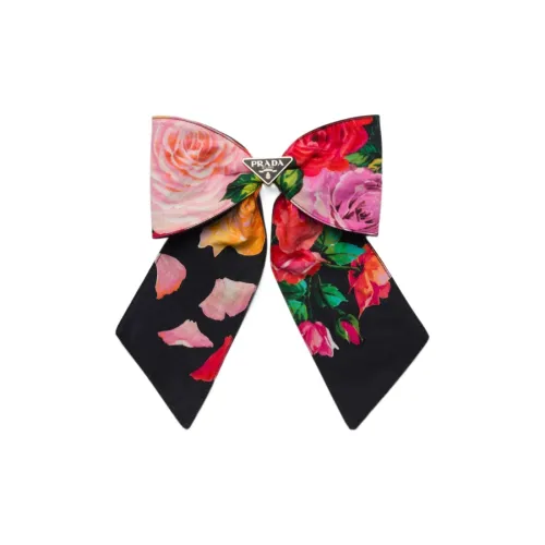 PRADA Ткань Заколки для волос Женские Черный