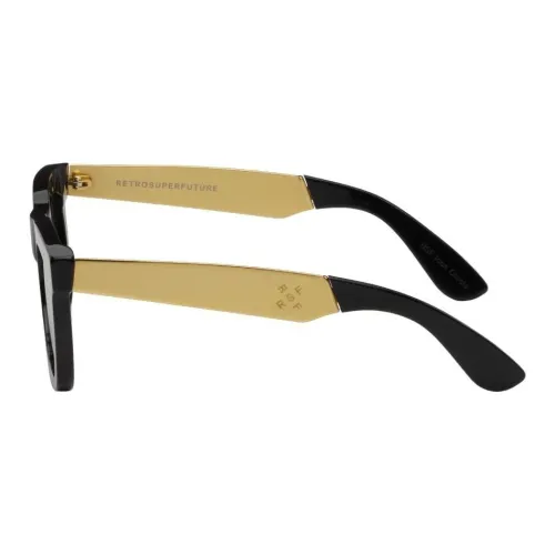 Retrosuperfuture Металлический ацетат Квадратные Солнцезащитные очки Мужские Черные