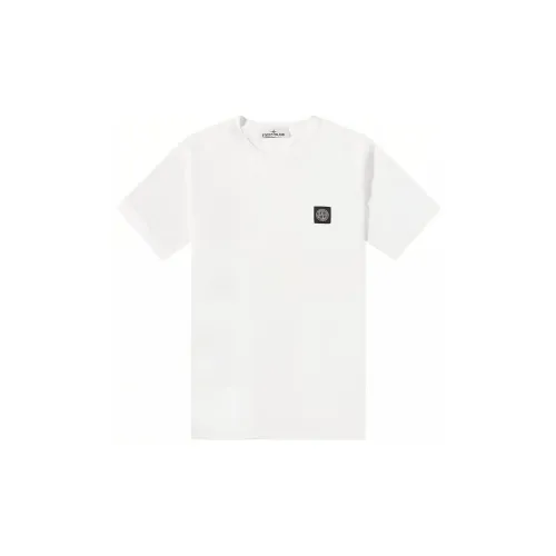 STONE ISLAND Белая Мужская T-Рубашка