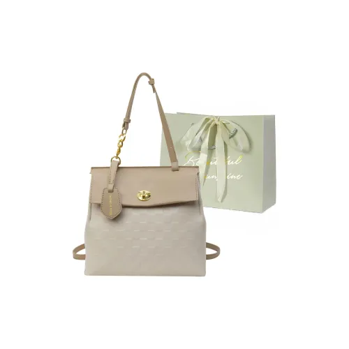 JIANGLIDA ПУ (полиуретан) Carry Рюкзак Женские Черный Экрю Хаки