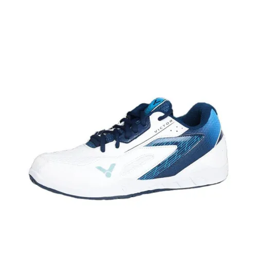 VICTOR Slip-resistant низкий топ для бадминтона унисекс белый синий