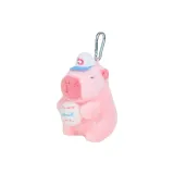 Капибара Розовый брелок с шнурком, обнимающий баскетбол