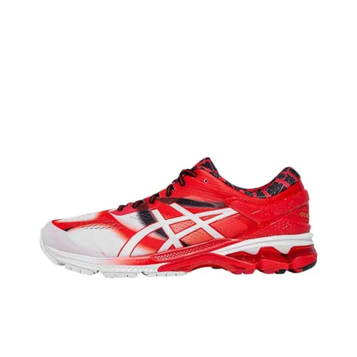 Asics Gel Kayano 26 Устойчивые к истиранию Низкие Кроссовки для Бега Мужские Красные Белые Olympic Games