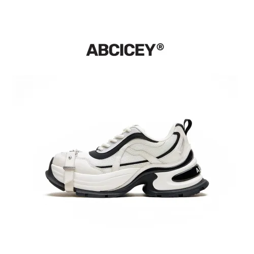 ABCICEY Low-Top массивные кроссовки Черный/Белый Унисекс