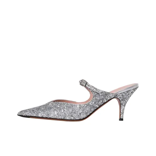 Zimmermann Домашние тапочки 6,5 см Женские Серебряные