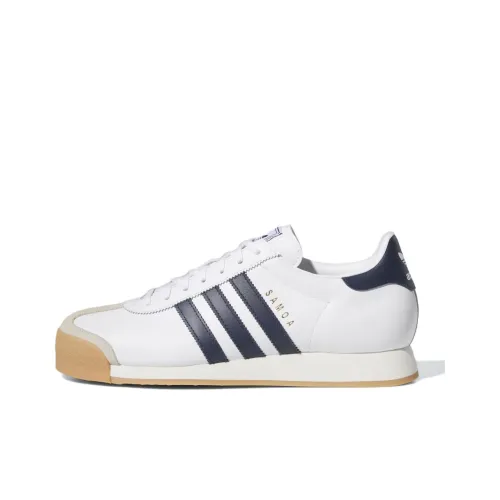 Adidas Originals Samoa Аbrasion Resistant Дышащие Низкие Кроссовки для Скейтбординга Унисекс Черный Белый