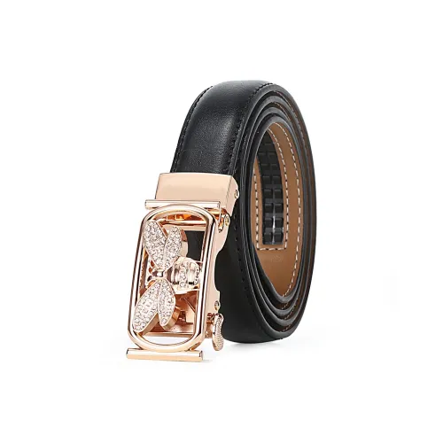 TUCANO Bovine Split TRANSFER Кожаные ремни Женские Черный Ширина 2,4CM