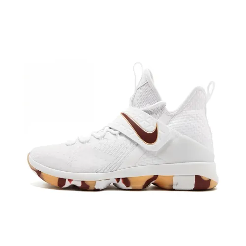 Nike Lebron 14 Вино Джеймс 14 Non Slip Легкий Высокий Топ Баскетбольные кроссовки для игры Мужской Белый