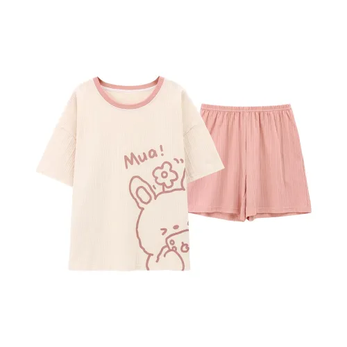 The Story Of The Flower Season Пижамный комплект женский абрикосовый розовый