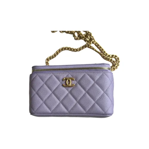 CHANEL С рельефным тиснением икорная коровья кожа сумка через плечо Unisex Light фиолетовый