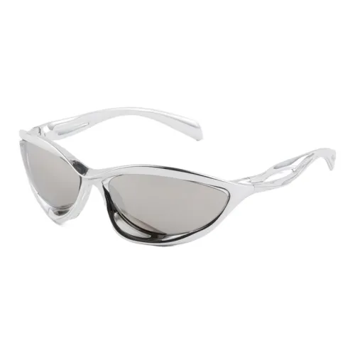 PRADA Кошачий глаз Солнцезащитные очки Женские Серебряные