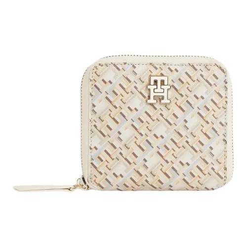 Tommy Hilfiger 100% хлопок Монета Кошелек Маленький Женский Бежевый