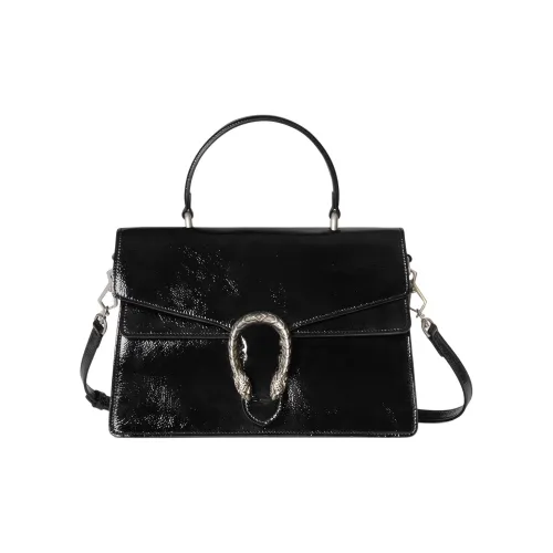 GUCCI Dionysus Лакированная кожа Одно плечо Сумка Средний Женские Черный
