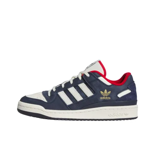 Adidas Originals FORUM LOW CL Устойчивый к истиранию Дышащий Низкий Топ Скейтборд Кроссовки Унисекс Синий Белый Красный