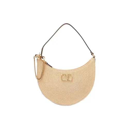 Valentino Напп-Кожа Сумка через плечо Женская Бежевая