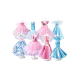 Розовый Pretty + Ледяной и Снег [Консервы делают 8 наборов Платьев] Подарочная коробка + Аксессуар Пачка